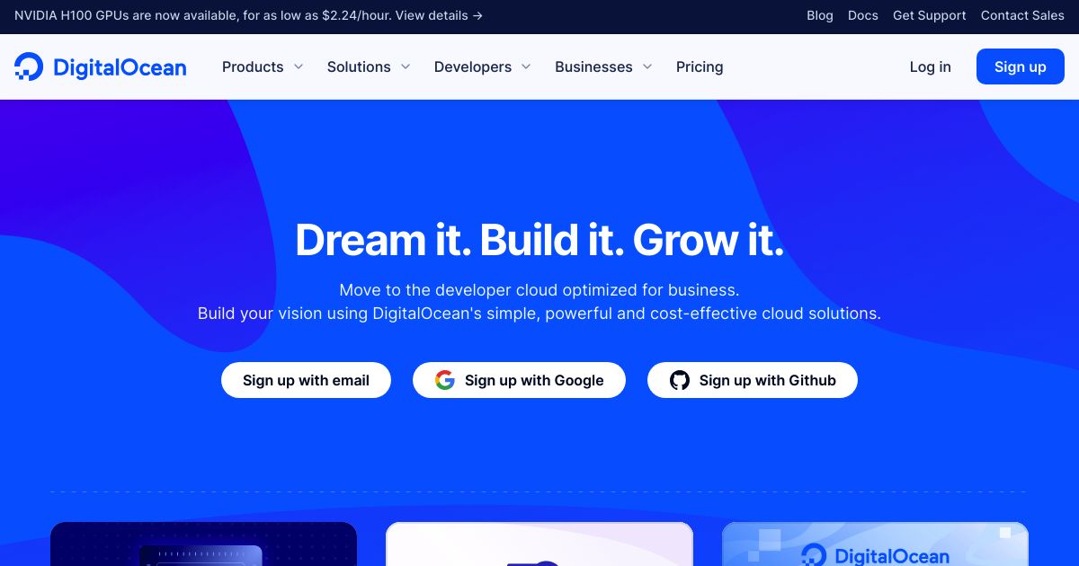 Digital Ocean Review - Website Screenshot