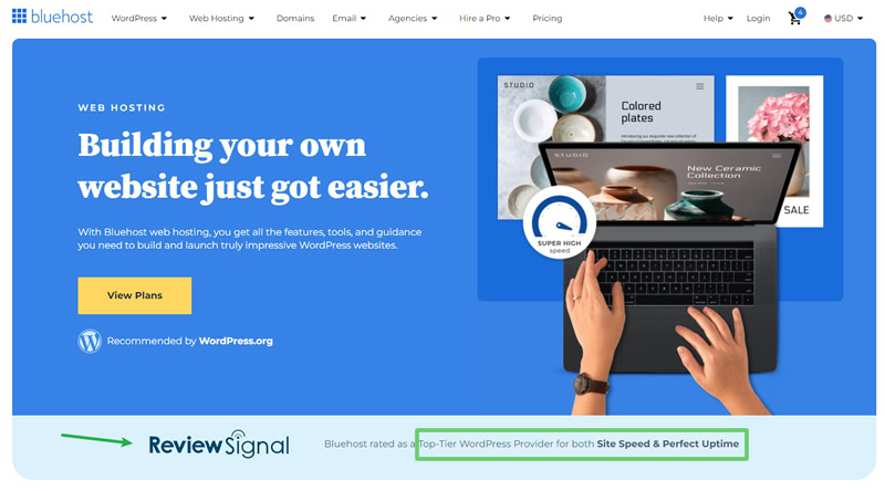 BlueHost Review Signal Ratings