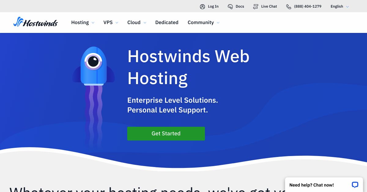 HostWinds Review - Website Screenshot