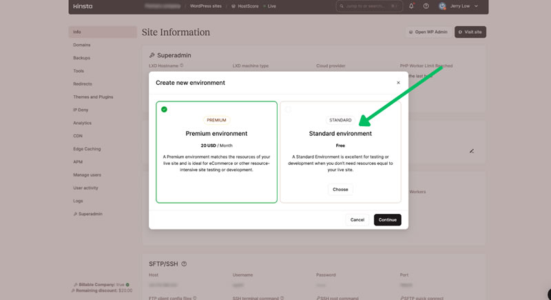 Kinsta Staging