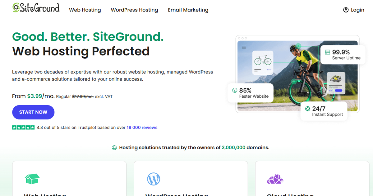 SiteGround Review - Website Screenshot